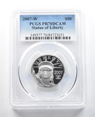 2007-W $50 American Platinum Eagle 1/2 Oz Platinum PR70 DCAM PCGS