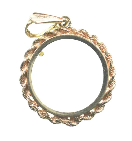14kt 3.4g Gold Bezel 1 Ducat *0280