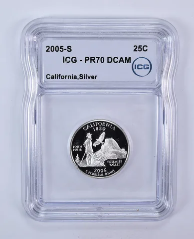 2005-S Washington State Quarter Silver California PR70 DCAM ICG