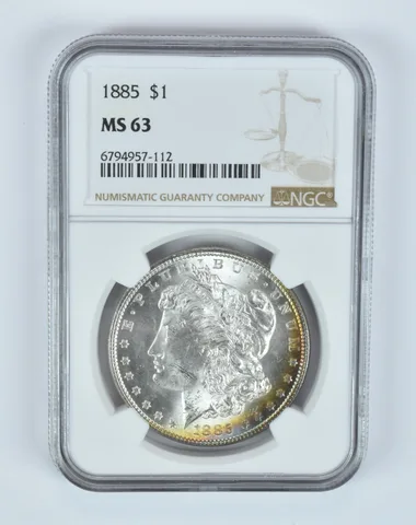 MS63 1885 Morgan Silver Dollar NGC Beautifully Toned *7463