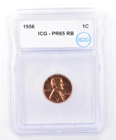 1956 Lincoln Wheat Cent PR65 RB ICG Beautiful Tone *9302