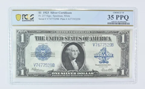 1923 $1 Silver Certificate Fr#237 Large Note Choice VF 35 PPQ PCGS *9530