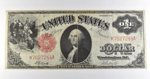 1917 $1 Legal Tender Large Note Red Seal *3549
