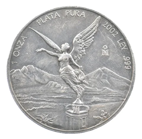 2002 Mo Mexico 1 Onza Silver Libertad *6161