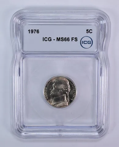 1976 Jefferson Nickel MS66 FS ICG