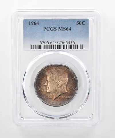 1964 Kennedy Half Dollar MS64 PCGS Beautiful Tone a1394