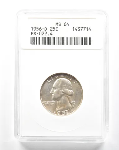 1956-D Washington Quarter FS-022.4 MS64 ANACS *2059