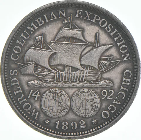 1892 Columbian Exposition Commemorative Half Dollar Avg Circ 90% Silver