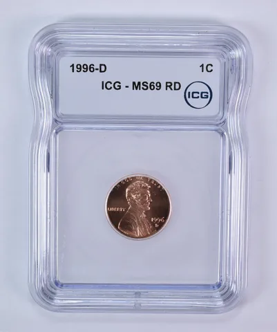 1996-D Lincoln Memorial Cent MS69 RD ICG