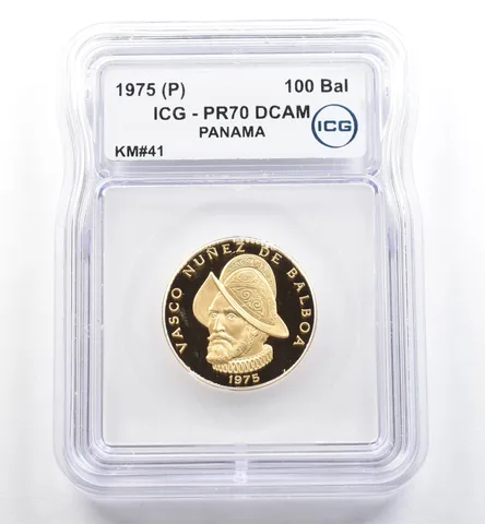 1975 (P) Panama 100 Balboas Gold KM#41 PR70 DCAM ICG *6517