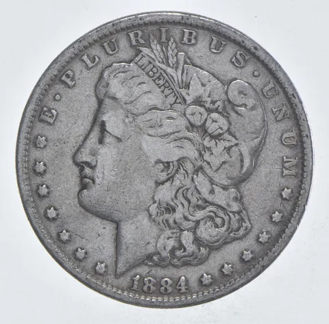 Early - 1884 Morgan Silver Dollar - 90% US Coin *973