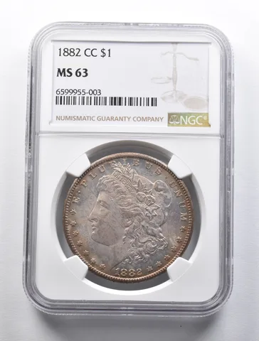 MS63 1882-CC Morgan Silver Dollar NGC - Great color *2197