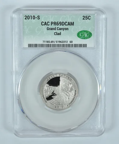 2010-S Washington Quarter Grand Canyon CLAD ATB PR69 DCAM CAC CACg