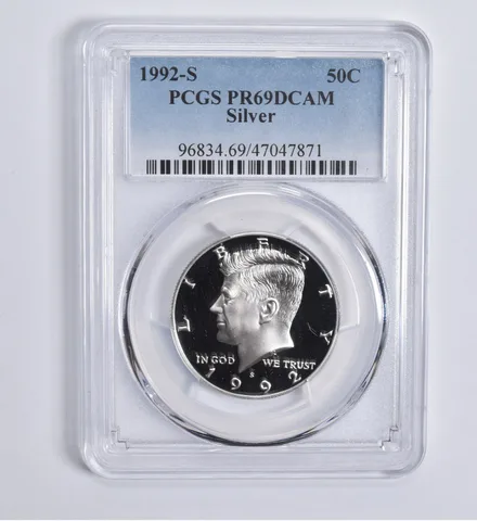 1992-S Kennedy Half Dollar Silver PR69 DCAM PCGS Blue Lbl