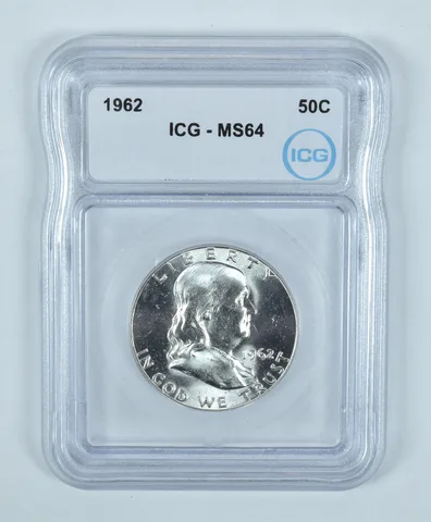 1962 Franklin Half Dollar MS64 ICG