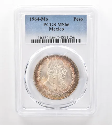 1964 Mo Mexico Peso MS66 PCGS Beautiful Tone *7456