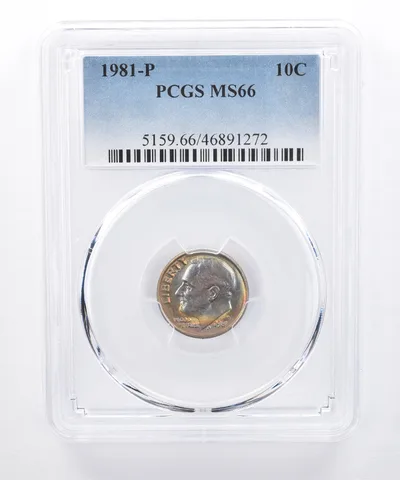 1981-P Roosevelt Dime MS66 PCGS Beautiful Tone *8293