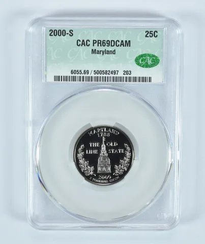 2000-S Washington State Quarter Maryland PR69 DCAM CAC CACg