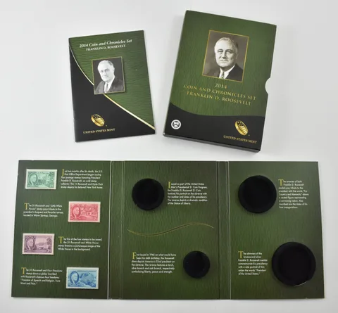 OGP 2014 Coin & Chronicles Set Franklin Roosevelt BOX & COA - NO COINS