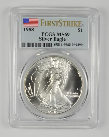 MS69 1988 American Silver Eagle First Strike PCGS *3528