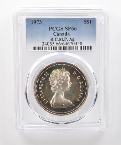 1973 Canada 1 Dollar Silver RCMP SP66 PCGS Beautiful Tone *1934