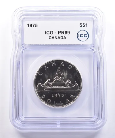 1975 Canada 1 Dollar Voyageurs PR69 ICG