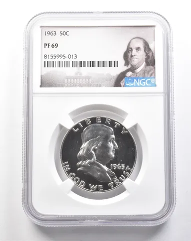 1963 Franklin Half Dollar PF69 NGC PQ Great Contrast *7462