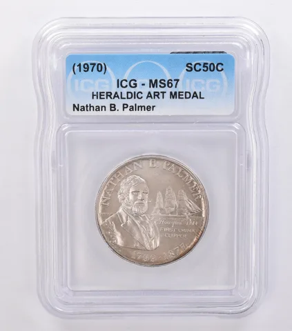 (1970) So Called Half Dollar Nathan B Palmer MS67 ICG Beautiful Tone *8699