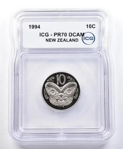 1994 New Zealand 10 Cents PR70 DCAM ICG *1603