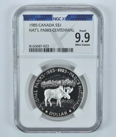 1985 Canada 1 Dollar Silver National Parks Proof 9.9 UCAM NGC X NGCX
