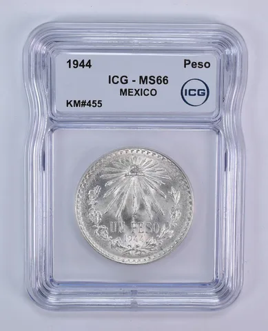 1944 M Mexico Peso KM#455 MS66 ICG