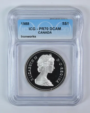 1988 Canada 1 Dollar Silver St Maurice Ironworks PR70 DCAM ICG