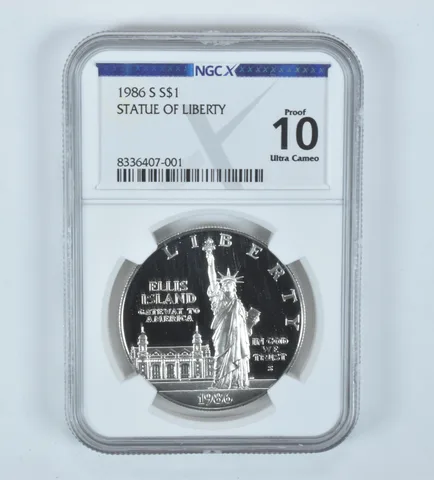1986-S Statue of Liberty Commemorative Silver Dollar Proof 10 UCAM NGC X