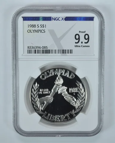 1988-S Olympic Torches Commemorative Silver Dollar Proof 9.9 NGC X NGCX