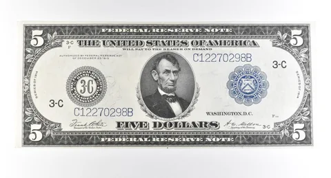 1914 $5 Philadelphia PA FRN Large Note Blue Seal *2733