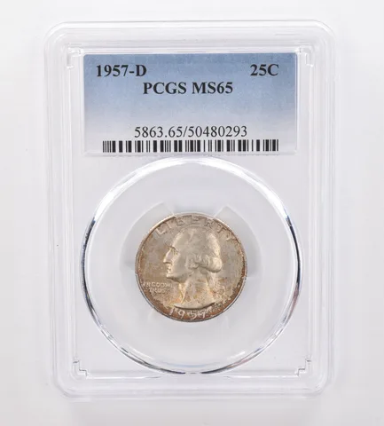 1957-D Washington Quarter MS65 PCGS Beautiful Tone *0025