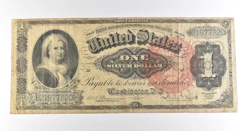 1886 $1 Silver Certificate Large Note Red Seal *3736
