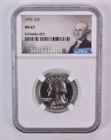 1970 Washington Quarter MS67 NGC Special Label