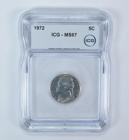 1972 Jefferson Nickel MS67 ICG