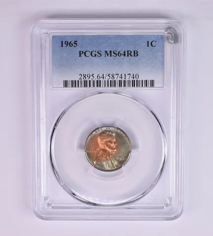 1965 Lincoln Memorial Cent MS64 RB PCGS Beautiful Tone *1232