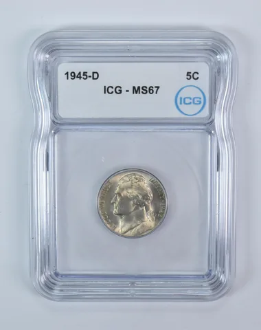 1945-D Jefferson Nickel MS67 ICG