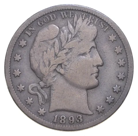 1893-S Barber Half Dollar - Cleaned *3369