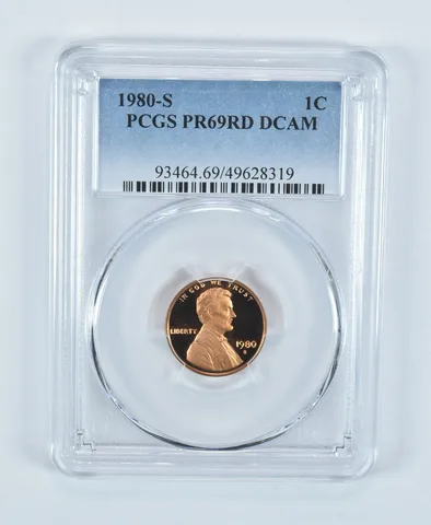 1980-S Lincoln Memorial Cent PR69 RD DCAM PCGS Blue Label