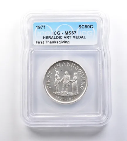 1971 So-Called Half Dollar First Thanksgiving MS67 ICG a7179