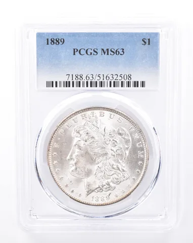 1889 Morgan Silver Dollar MS63 PCGS Beautiful Reverse *9445