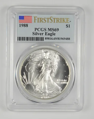 MS69 1988 American Silver Eagle First Strike PCGS *3530