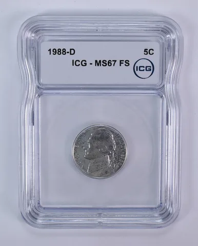1988-D Jefferson Nickel MS67 FS ICG