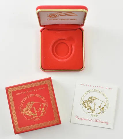 OGP 2008 Gold Buffalo 1 Oz CELEBRATION BOX & COA - NO COIN (Lunar Year)