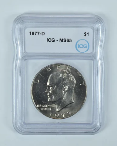 1977-D Eisenhower $1 MS65 ICG