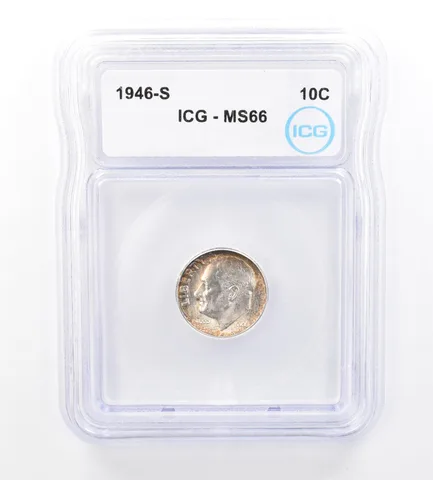 1946-S Roosevelt Dime MS66 ICG Beautiful Tone *1710